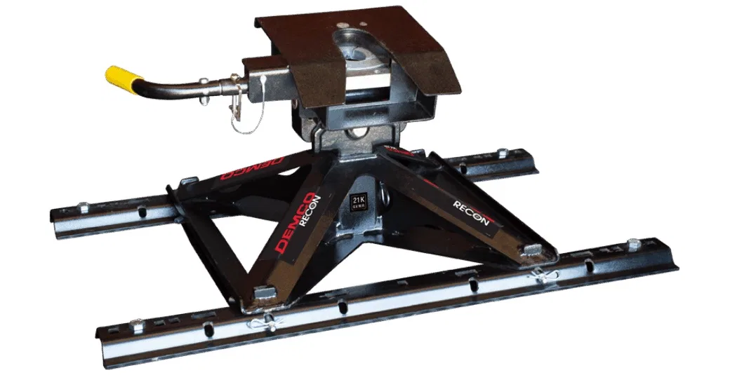 8550044 – DEMCO Fifth Wheel Trailer Hitch, 2 Piece With ISR Base Rails 21000 Pound Weight Carrying Capacity Fixed Dou...